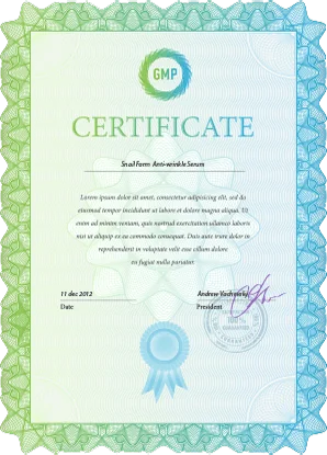 Сертификат за качество GMP